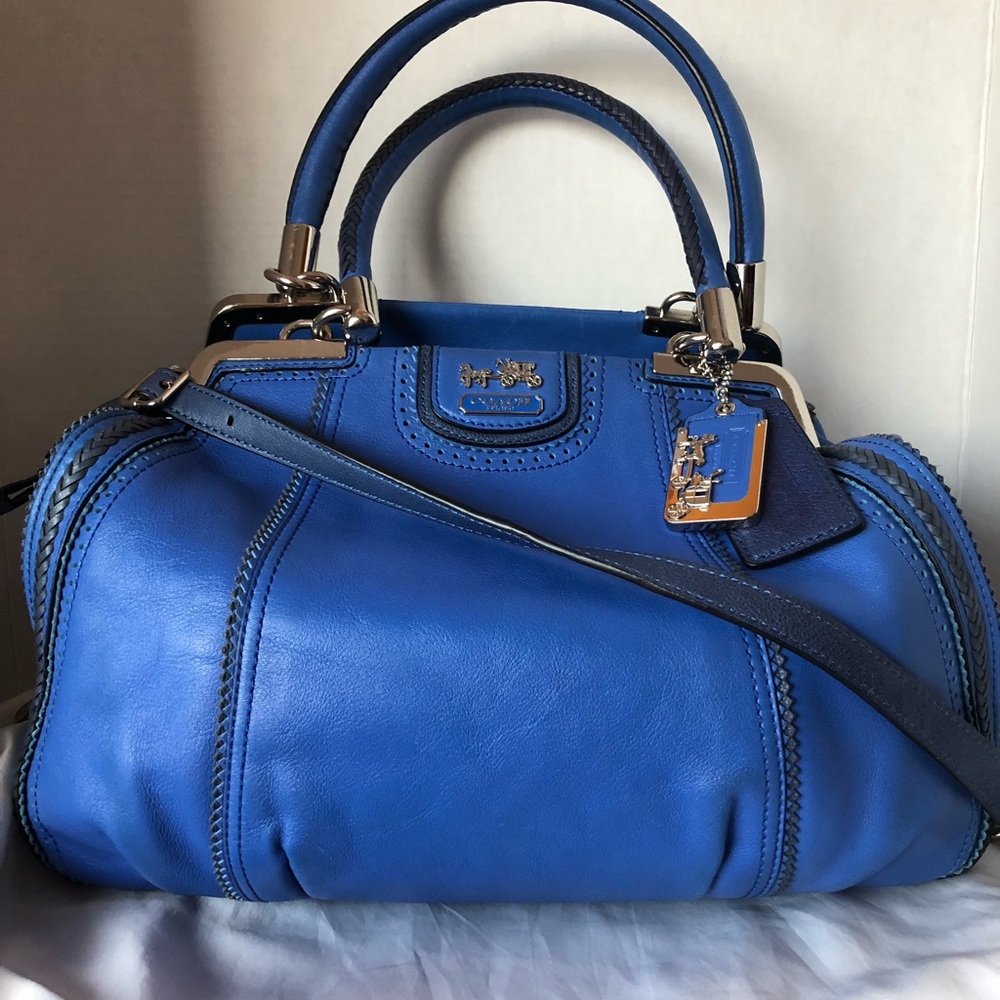 Stunning Limited Edition Coach Madison Pinnacle Zig-Zag Lily Carrie Satchel